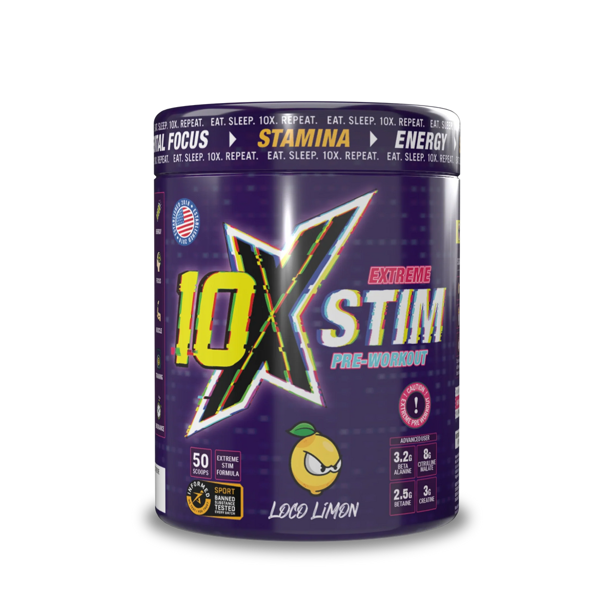 10X Athletic STIM 600g Loco Limon