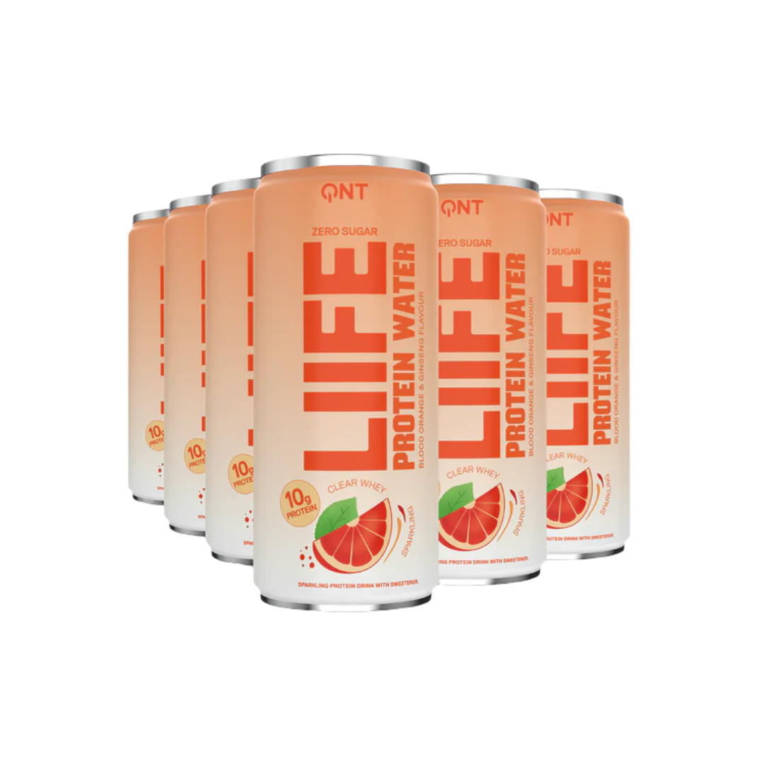 QNT Protein Water 12x330ml Blood Orange Ginseng