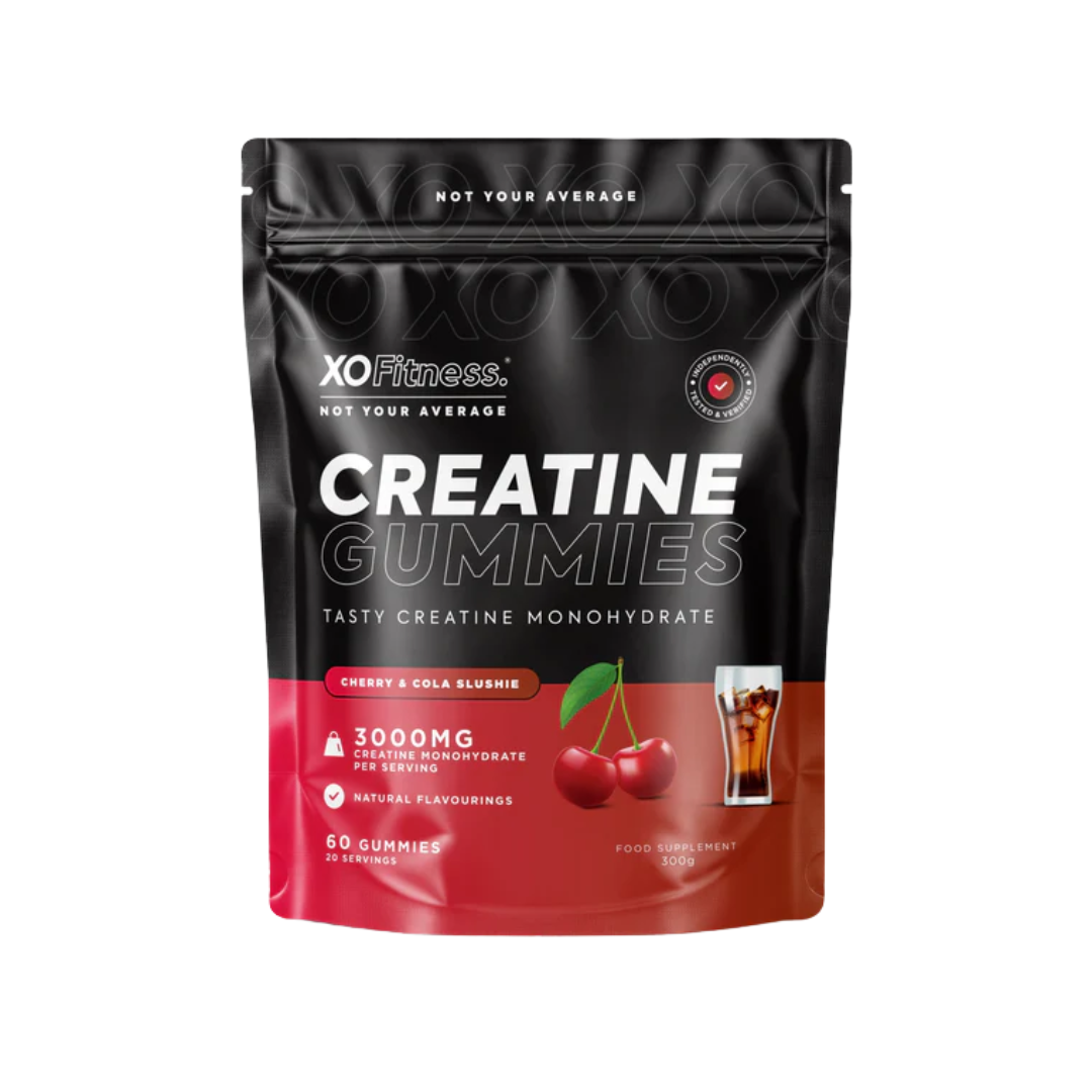 XO Fitness XO Creatine Gummies Dual Flavour 60 Softgels Cherry Cola