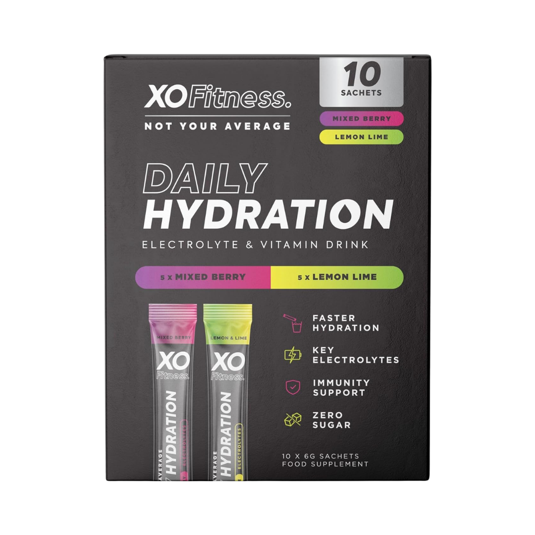 XO Fitness Hydration Mixed Box (MixBerx5/Lem&Limx5) 10x6g Mixed Berry Lemon Lime