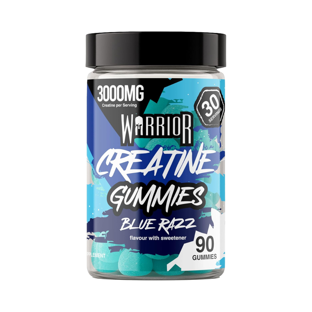 Warrior Creatine Gummies 90 Tabs Blue Razz