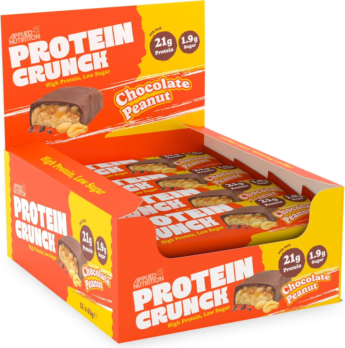 Applied Nutrition Protein Crunch Bar 12x62g Milk Chocolate Peanut