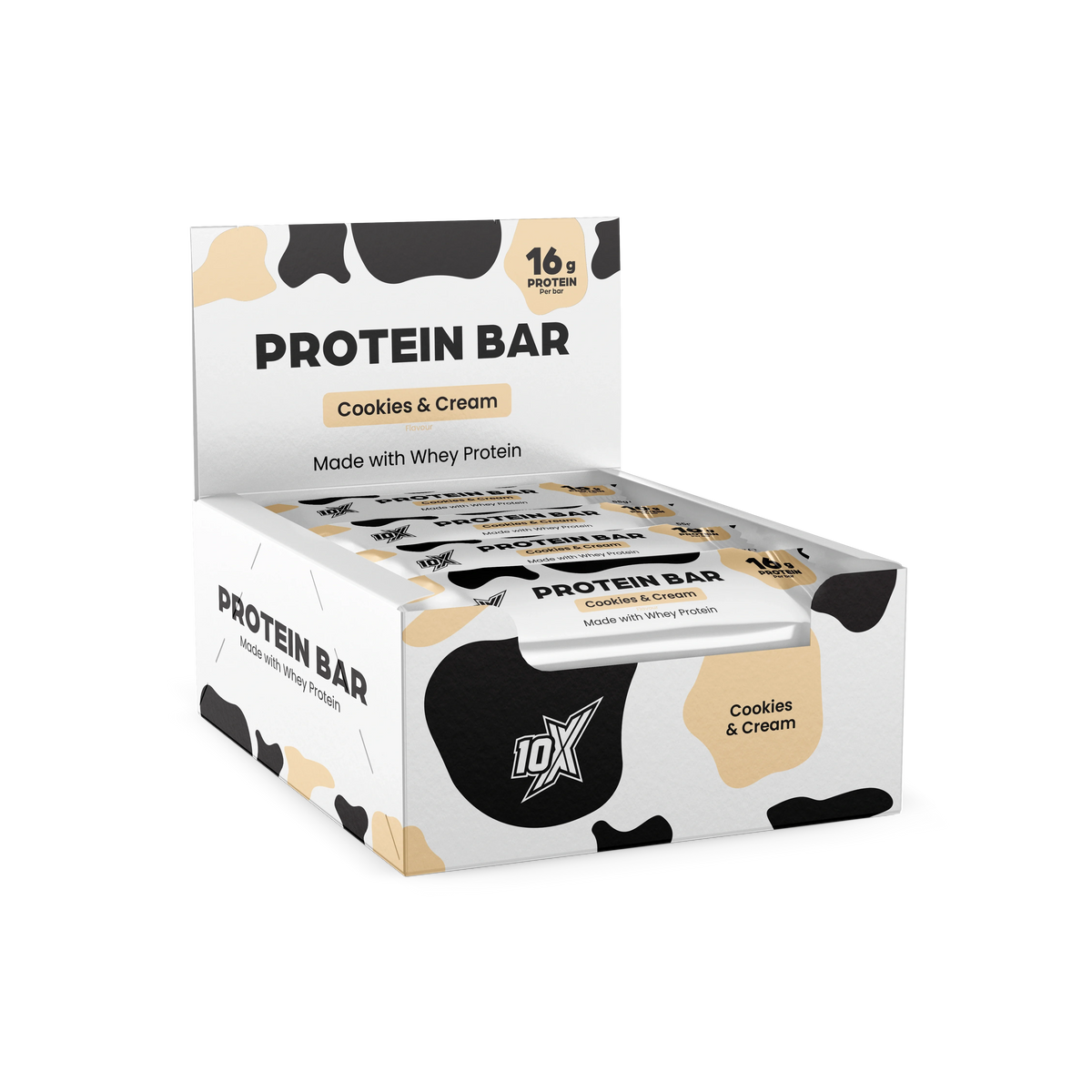 10X Athletic 10X Protein Bar 12x 55g Cookie Cream