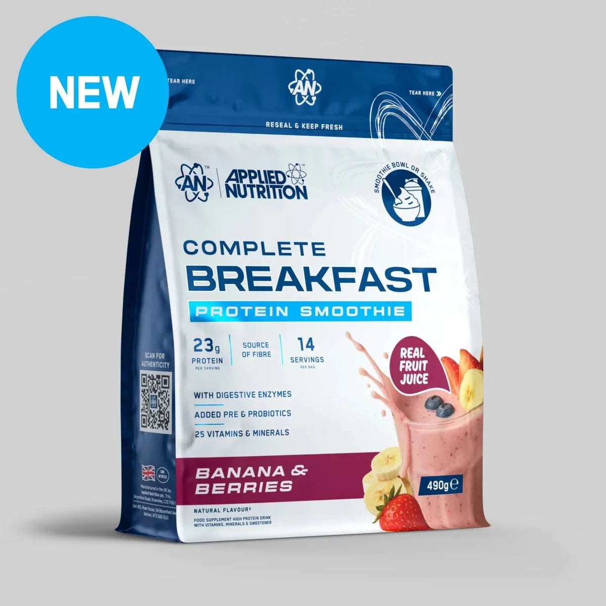 Applied Nutrition Complete Breakfast 490g Banana Berries