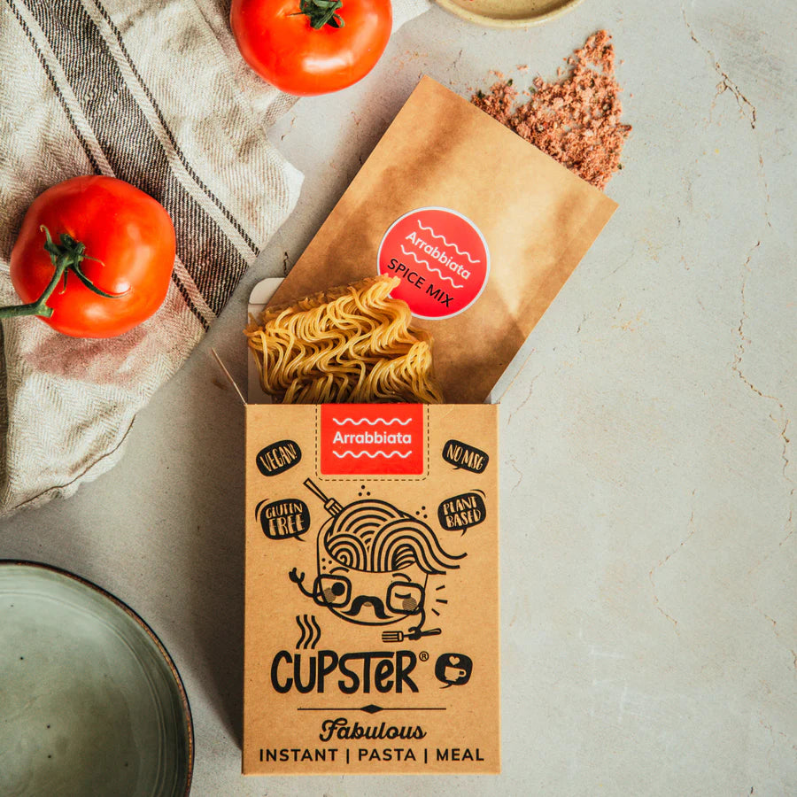 image showing the Content of Cupster Instant Arrabbiata Pasta 97g
