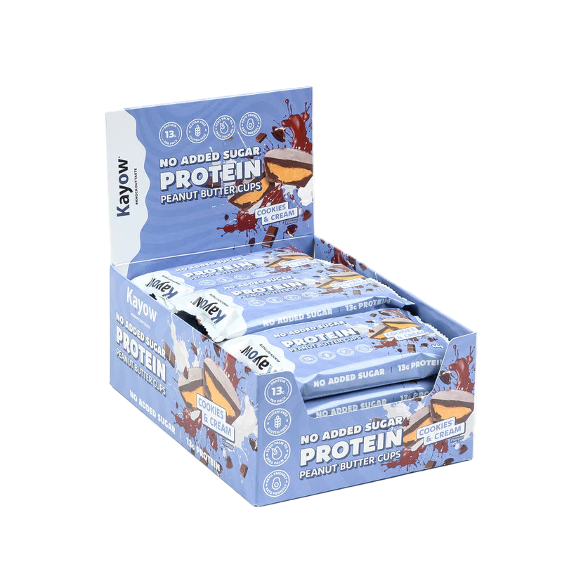 Kayow Nutrition Peanut Butter Cups 12x44g Milk Chocolate Cookies & Cream