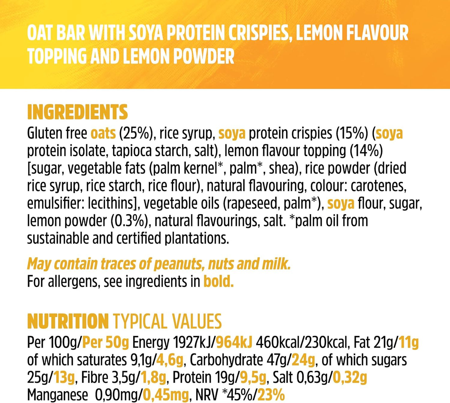 JB's Trek Smooth Lemon Protein Flapjack Pack 16