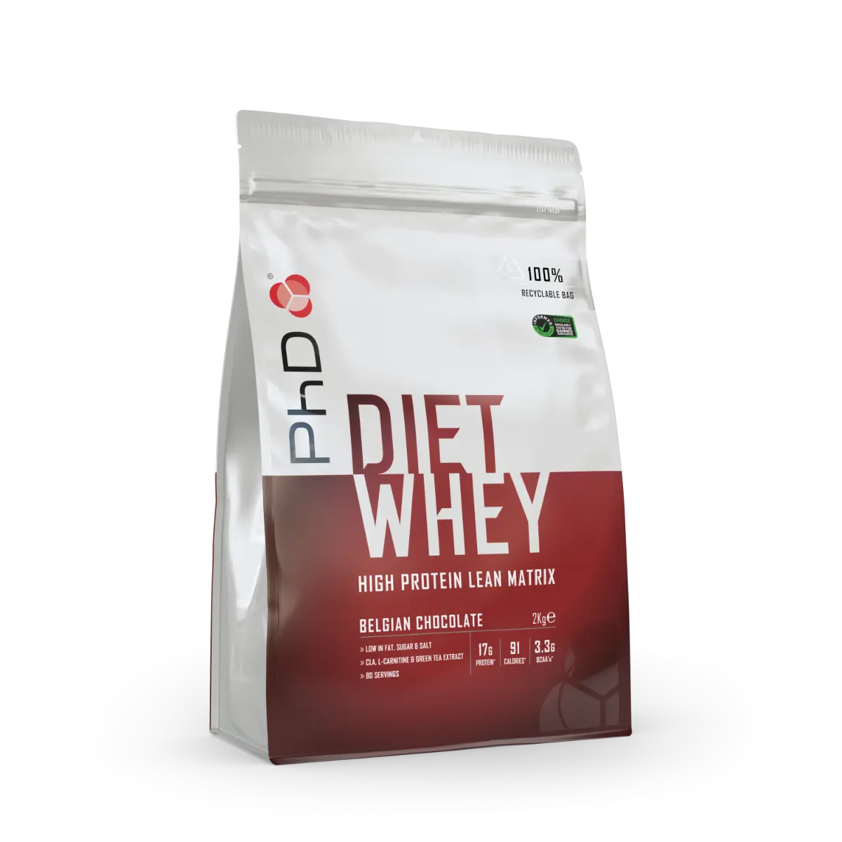 PhD Nutrition Diet Whey 2kg Belgian Chocolate