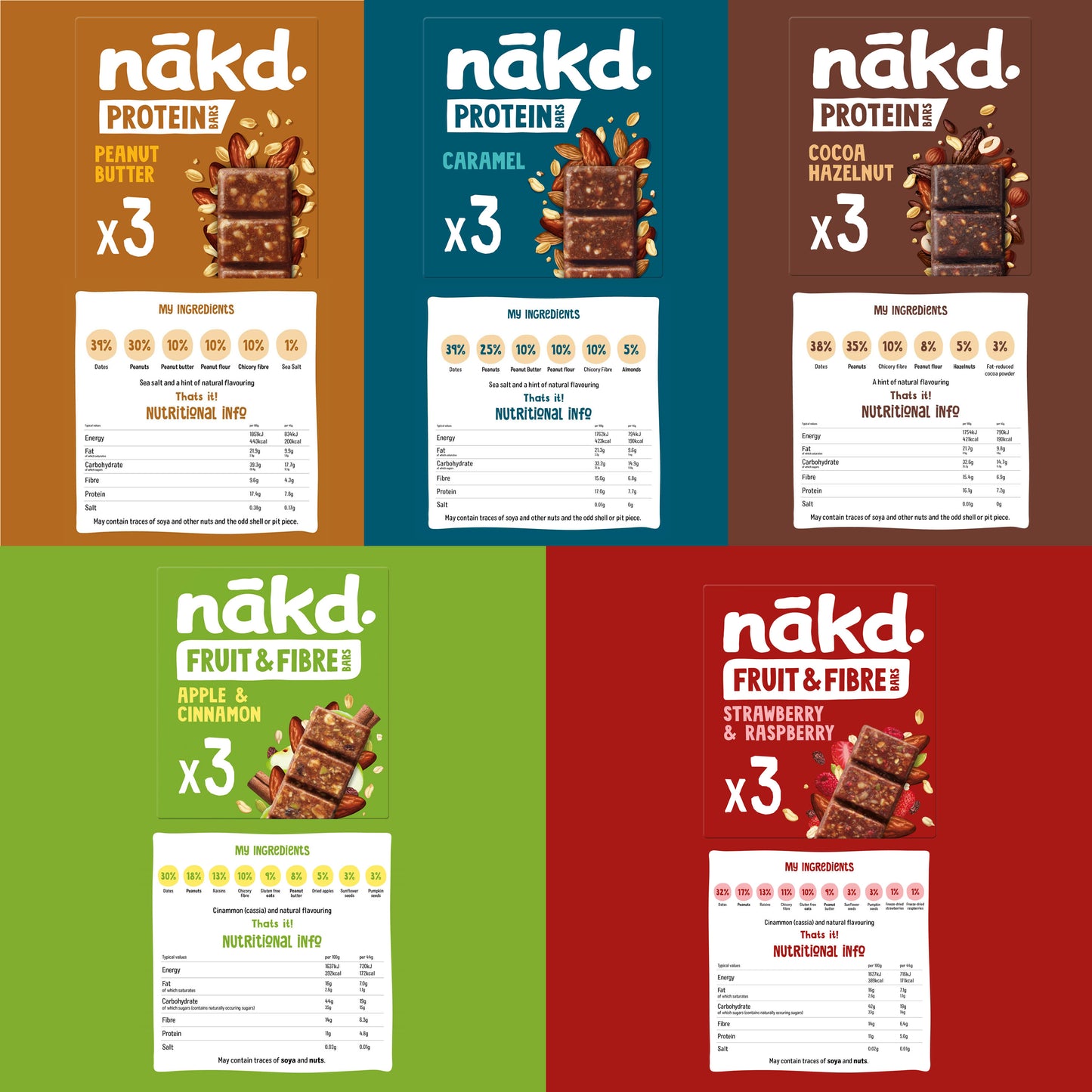 NAKD Mixed Case Selection 12 flavours