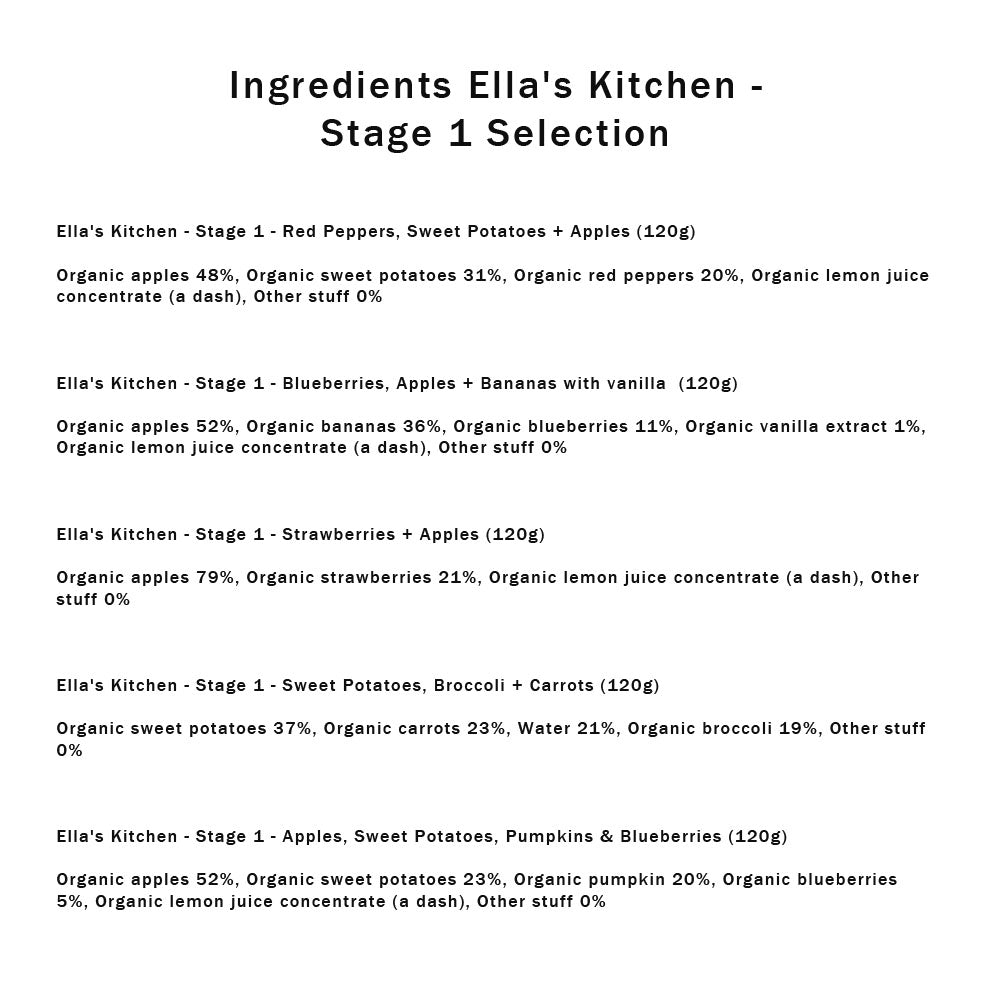 Ella's Kitchen Stage 1 Selection