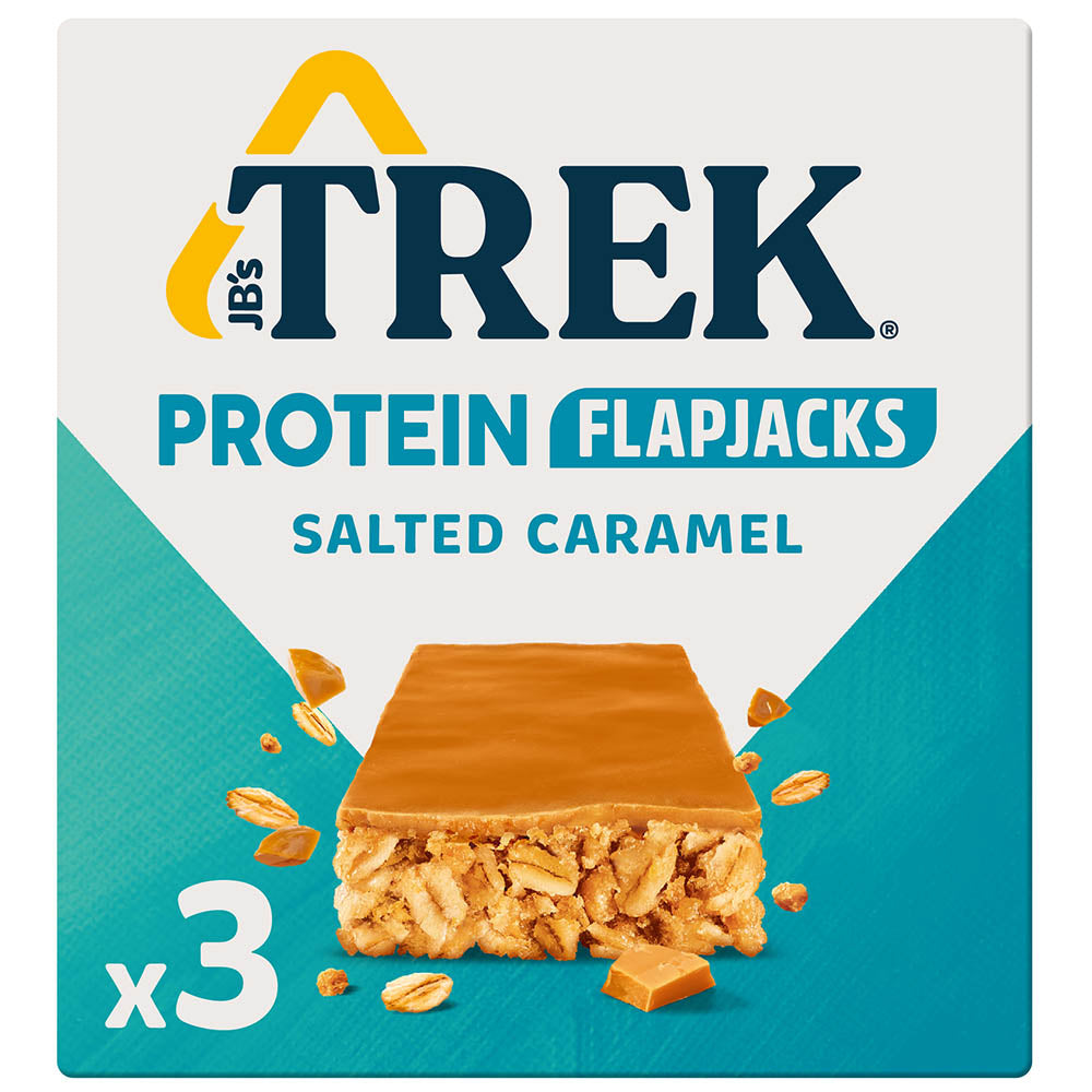 JB's Trek Salted Caramel Flavour Topped Protein Flapjack 3x50g
