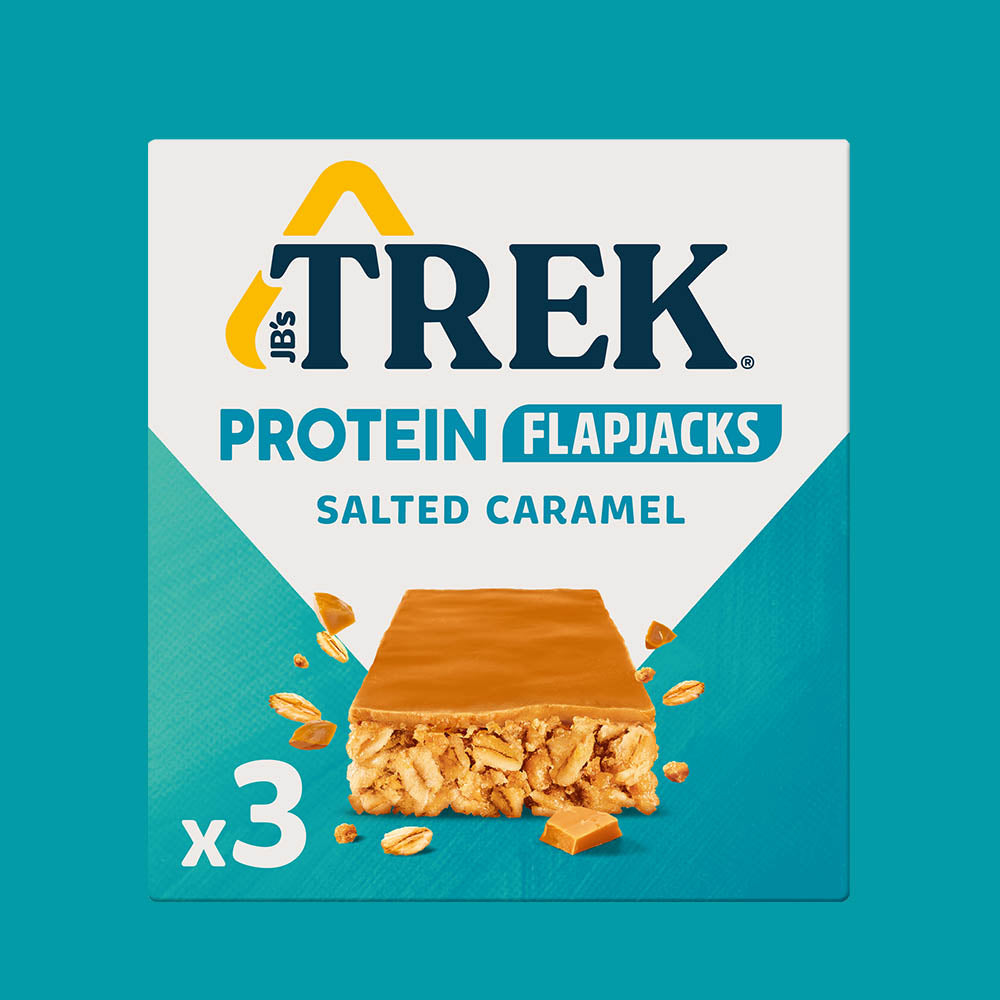JB's Trek Salted Caramel Flavour Topped Protein Flapjack 3x50g