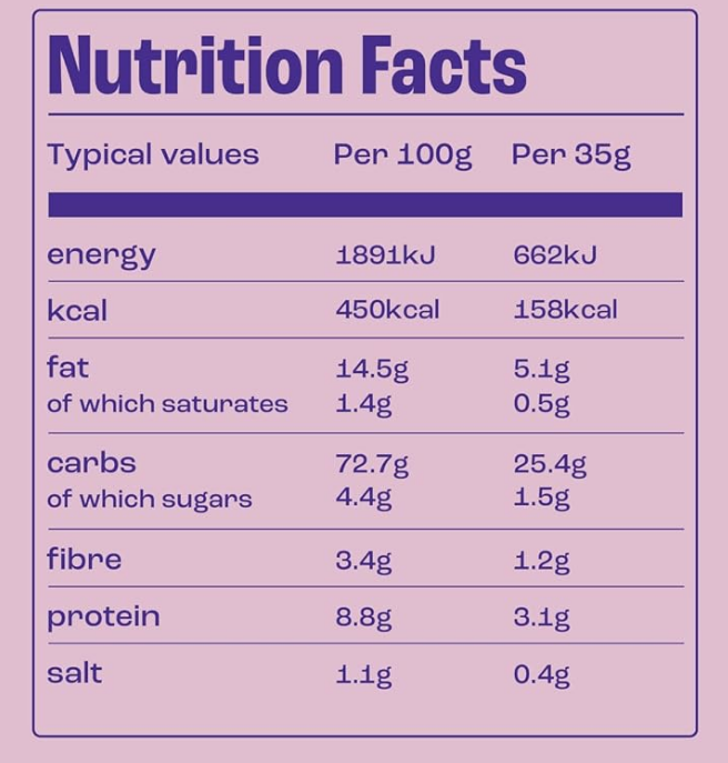 Olly's - Sweet Chilli Pretzel 140g - Nutritional Information