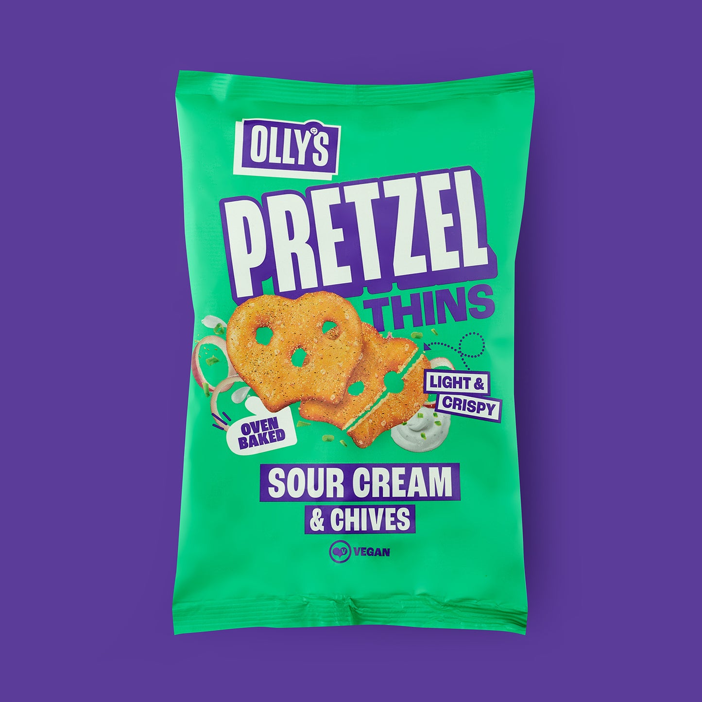 Olly's - Sour Cream & Chives Pretzel 140g