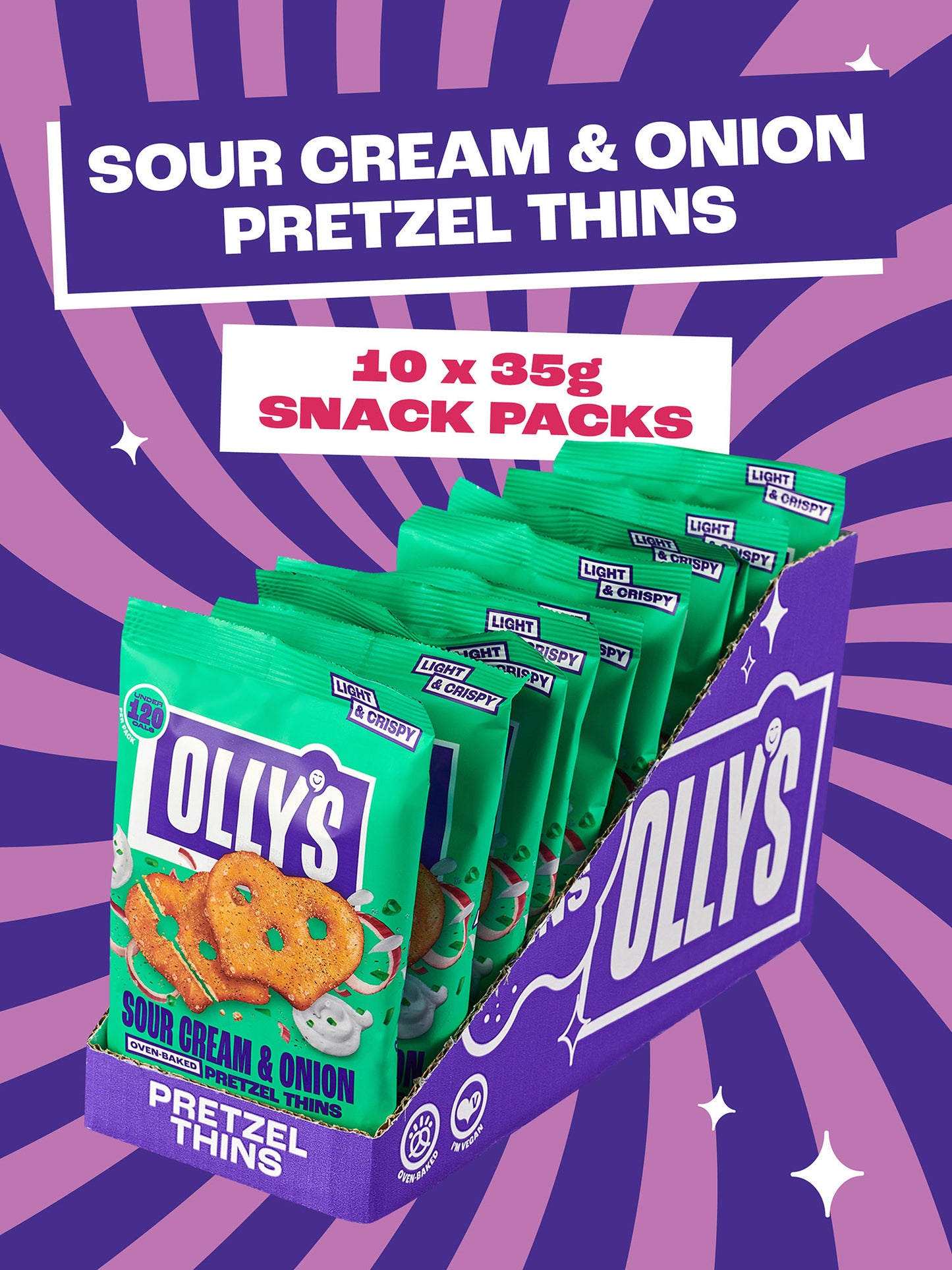 Olly's - Sour Cream & Onion Pretzel 10x35g