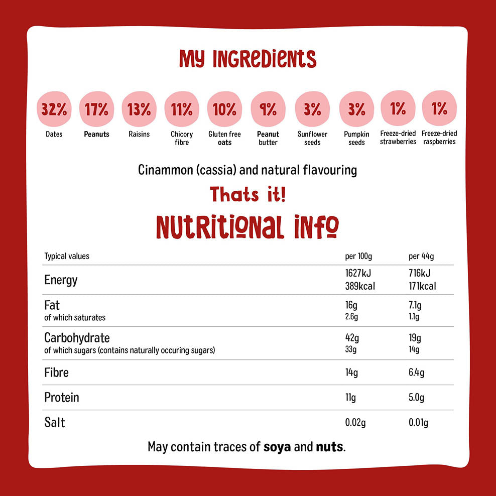 NAKD Fruit and Fibre - Strawberry & Raspberry