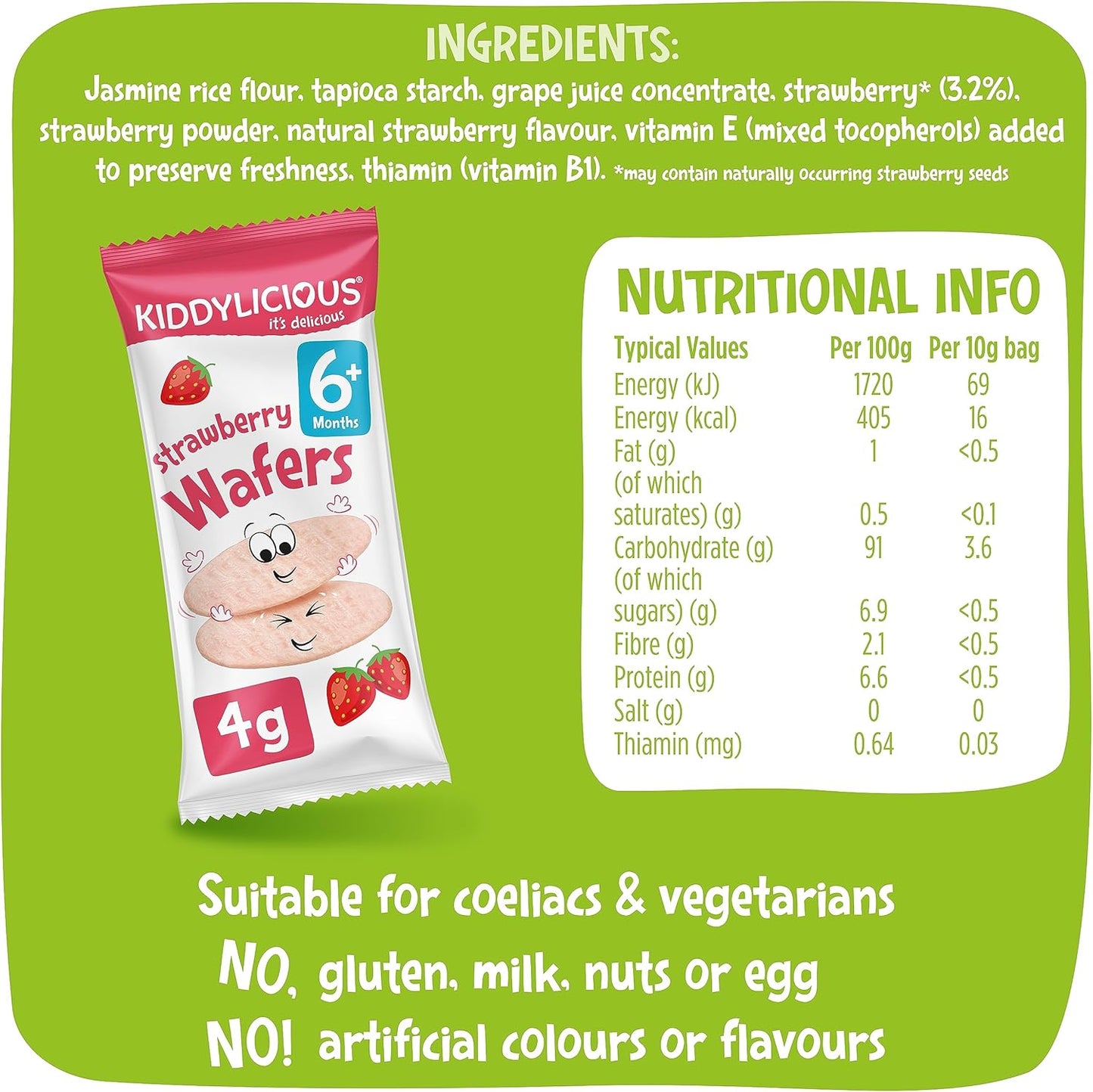 Kiddylicious - Strawberry Wafers