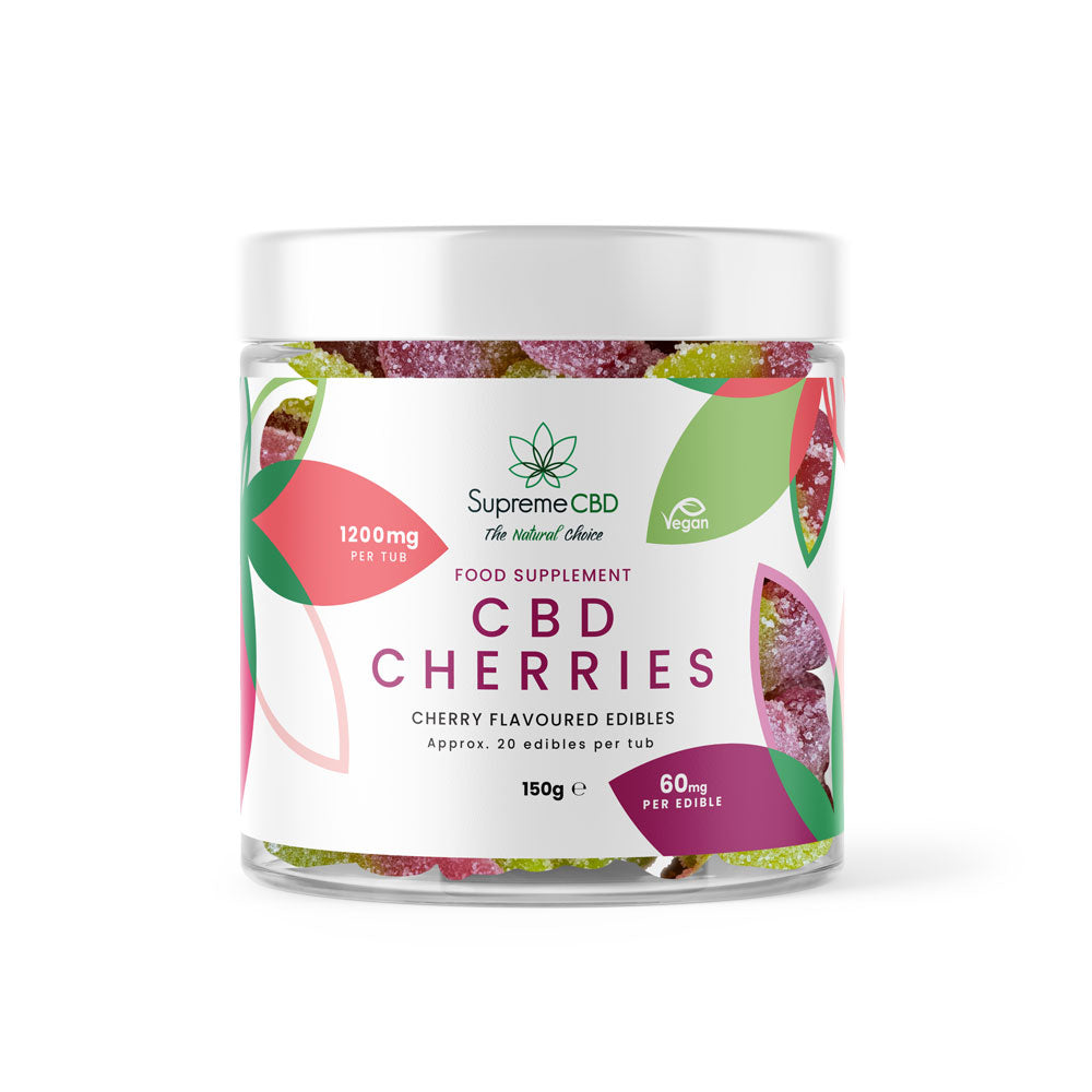 Supreme CBD CBD Gummy Small Tub (1200mg) 150g Cherries