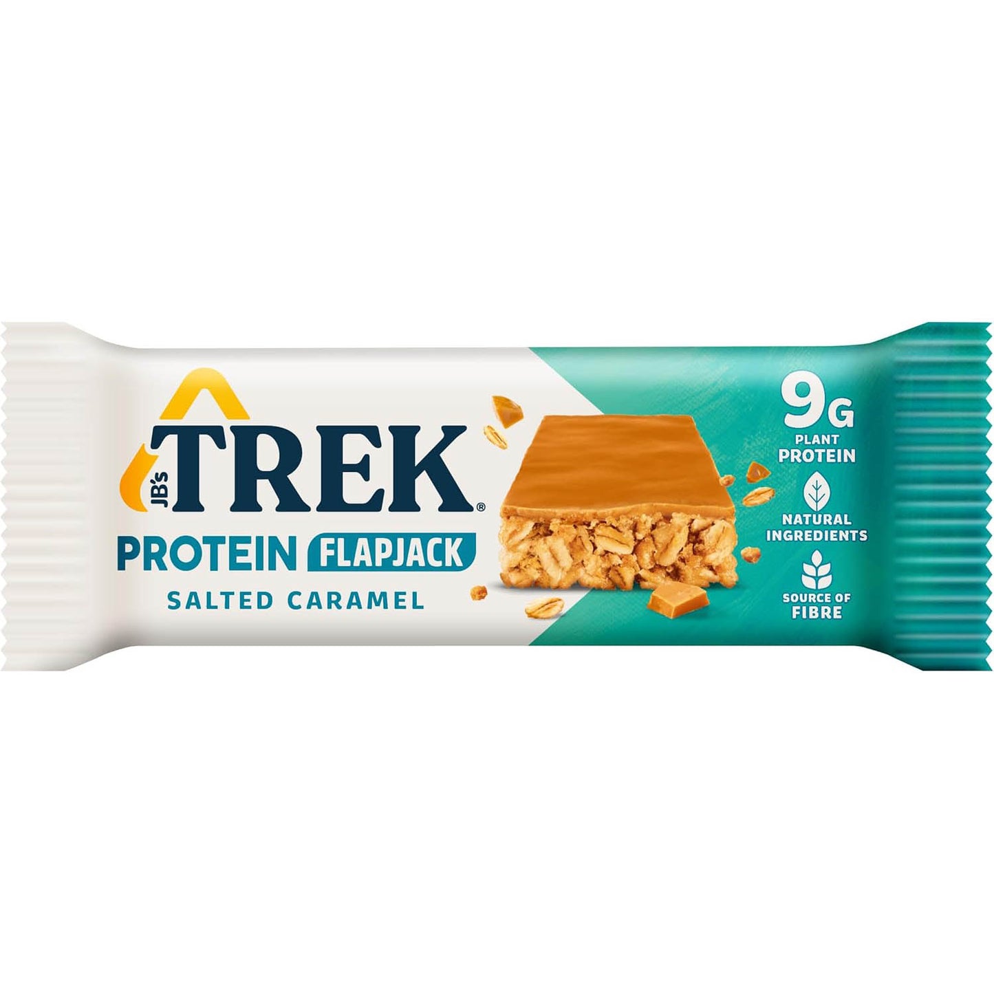 JB's Trek Salted Caramel Flavour Topped Protein Flapjack Pack of 16