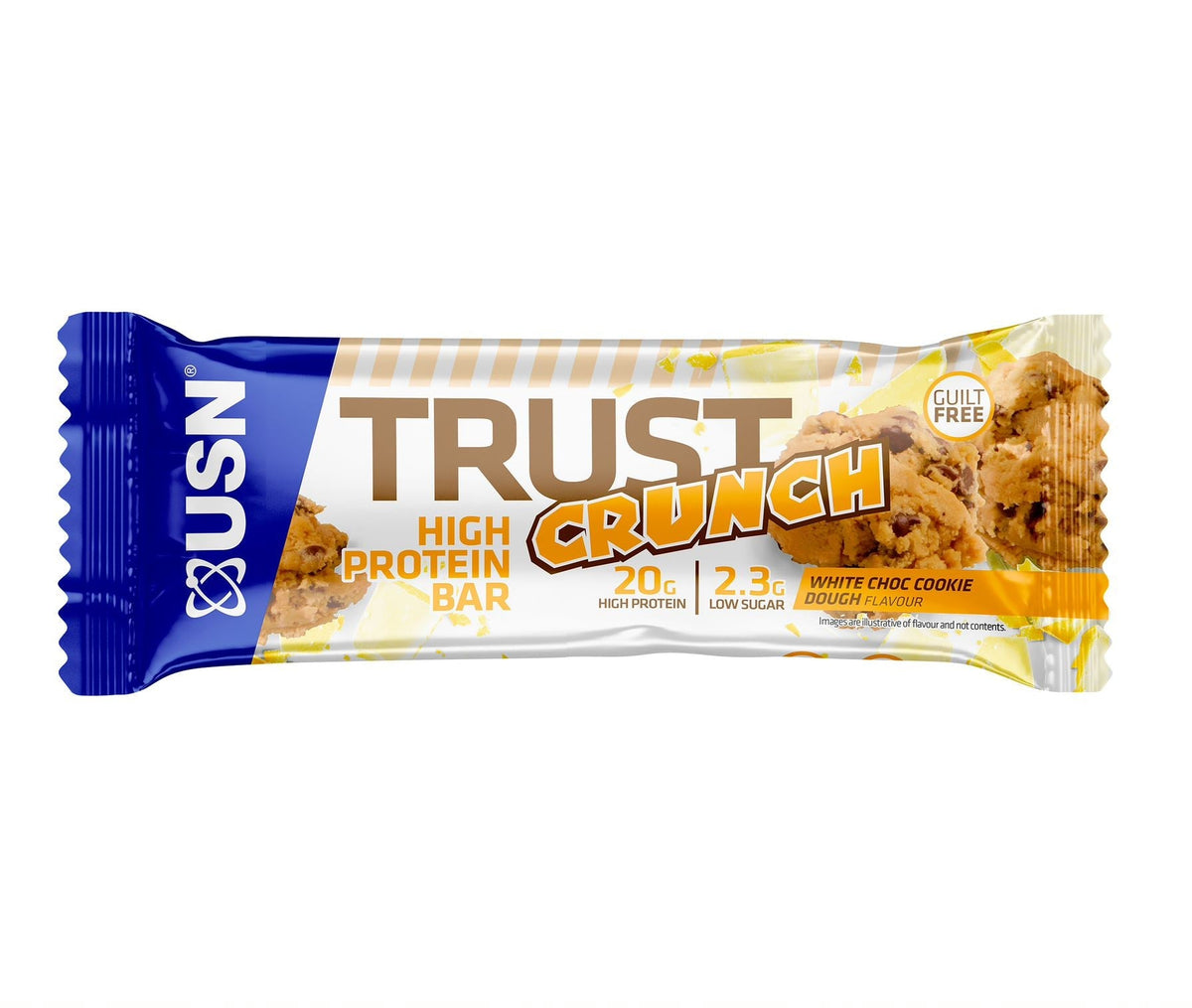 USN Trust Crunch Bars 12x60g White Chocolate Cookie Dough