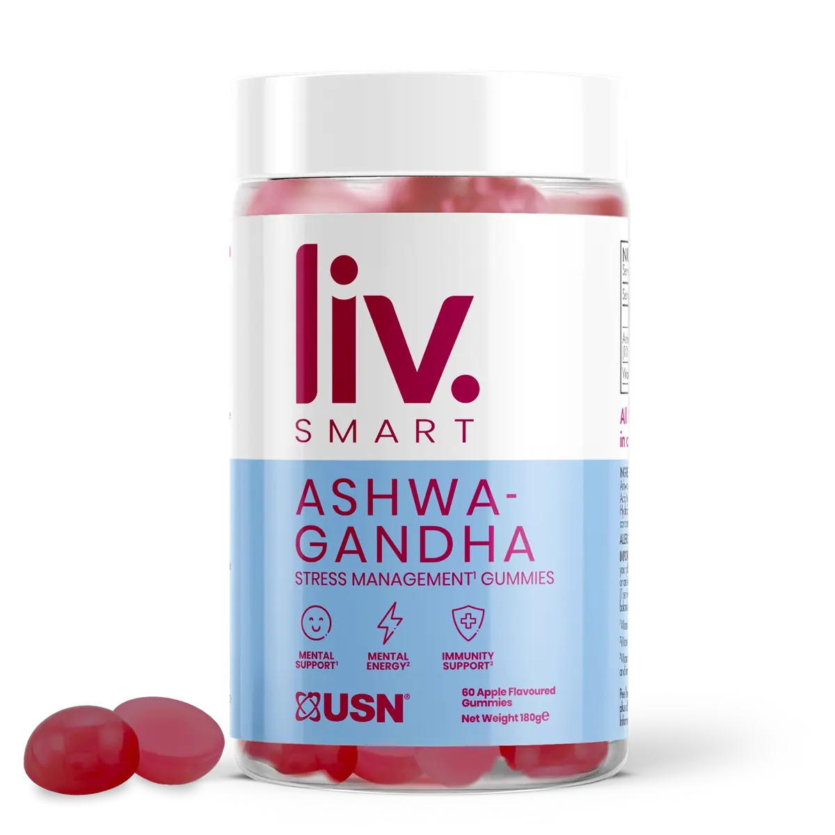 USN Liv.Smart Ashwagandha Gummies 60 Softgels