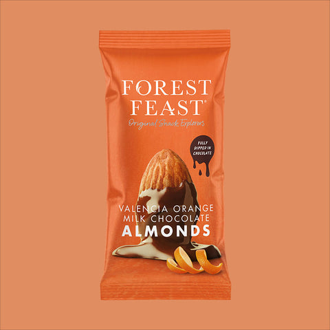 Forest Feast - Valencia Orange Milk Chocolate Almonds 40g