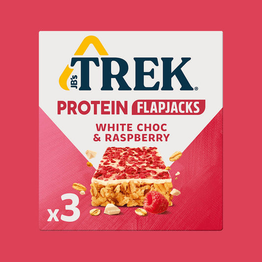 JB's Trek White Chocolate Raspberry Protein Flapjack 3x50g