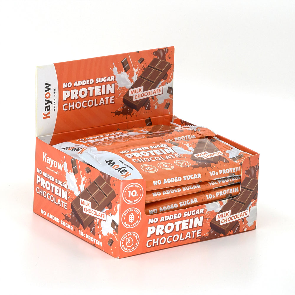 Kayow Nutrition No Added Sugar Protein Chocolate 12x40g Milk Chocolate