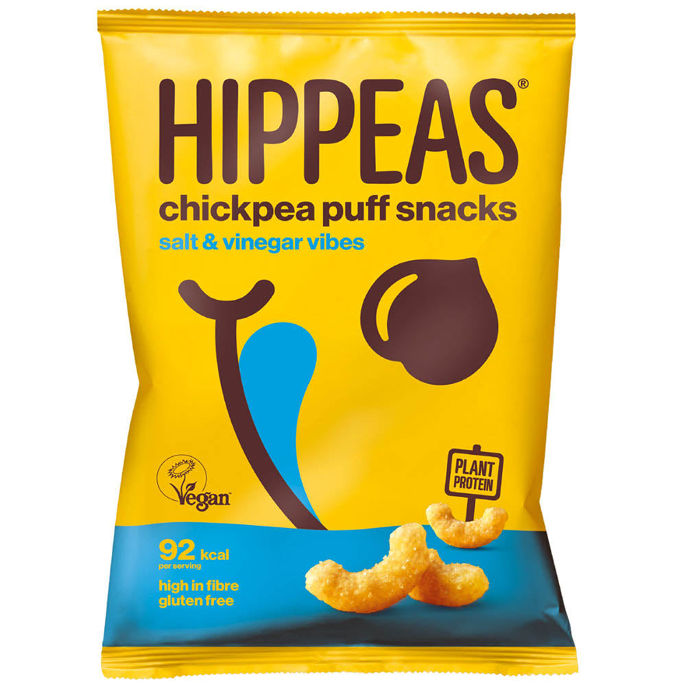 Hippeas puffs - Salt & vinegar vibes 22g Short dated