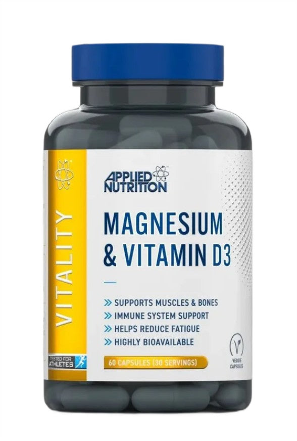Applied Nutrition Magnesium + Vitamin D3 60 Caps