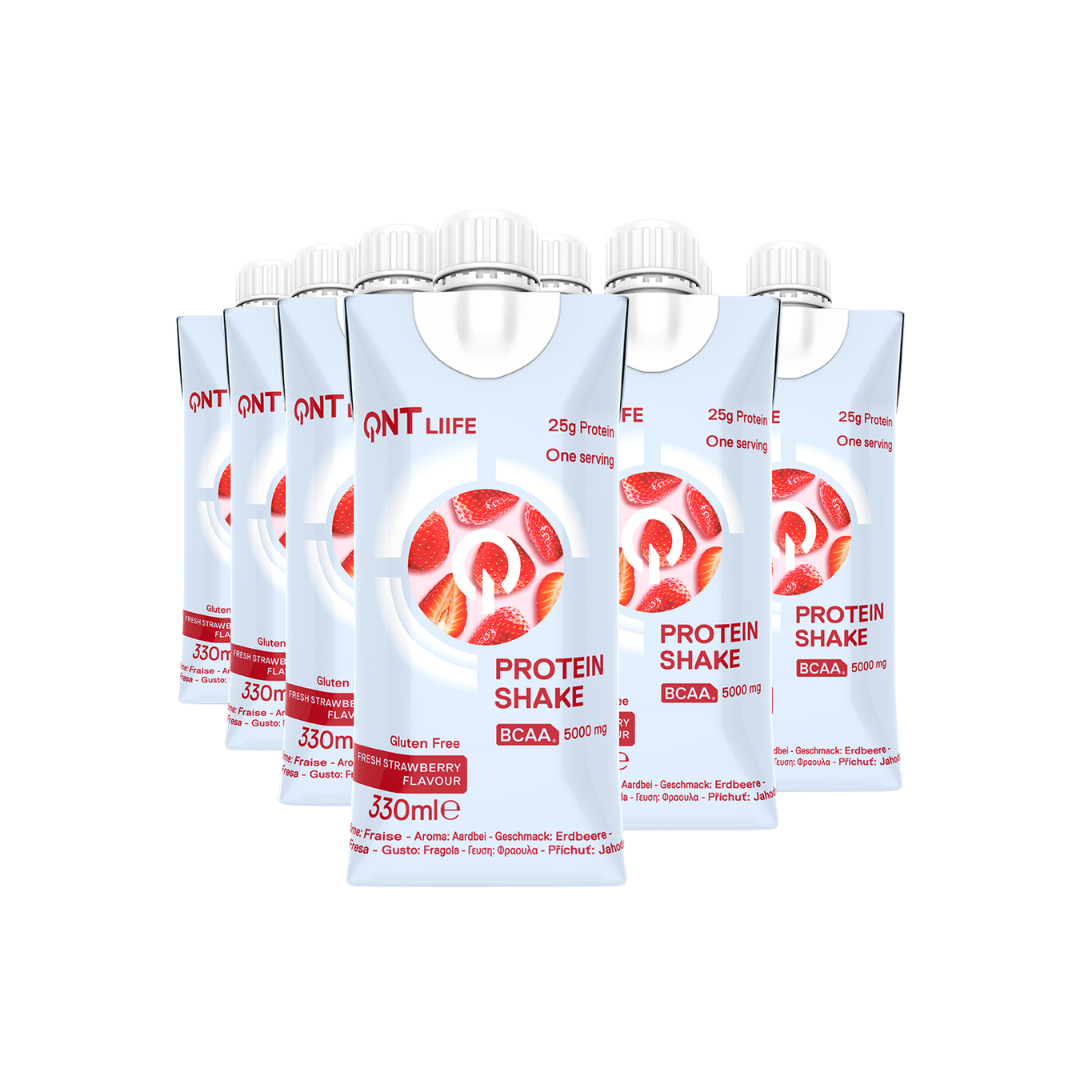 QNT Delicious Whey Shake Tetra 12x330ml Strawberry