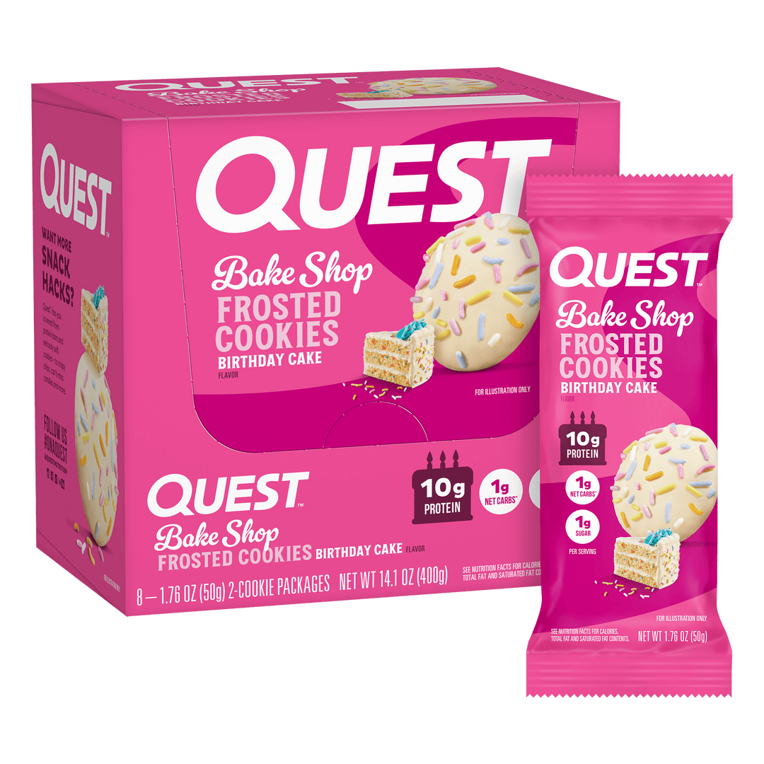Quest Nutrition Bakeshop Frosted Cookie 8x50g Birthday Cake
