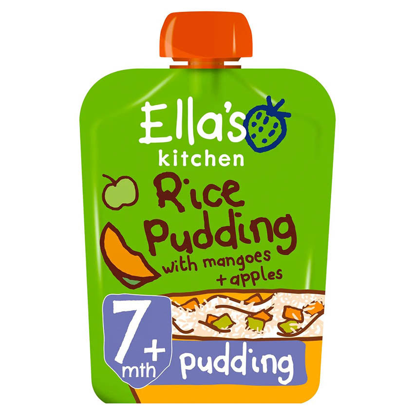 Ella's Kitchen - Stage 2 - Really Yummy Rice Pudding With Mangoes + Apples