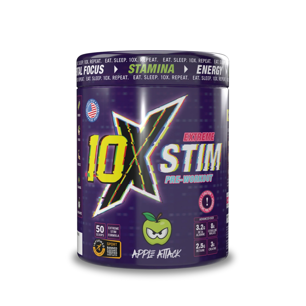 10X Athletic STIM 600g Apple Attack