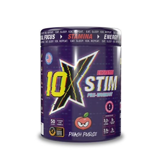 10X Athletic STIM 600g Peach Purge