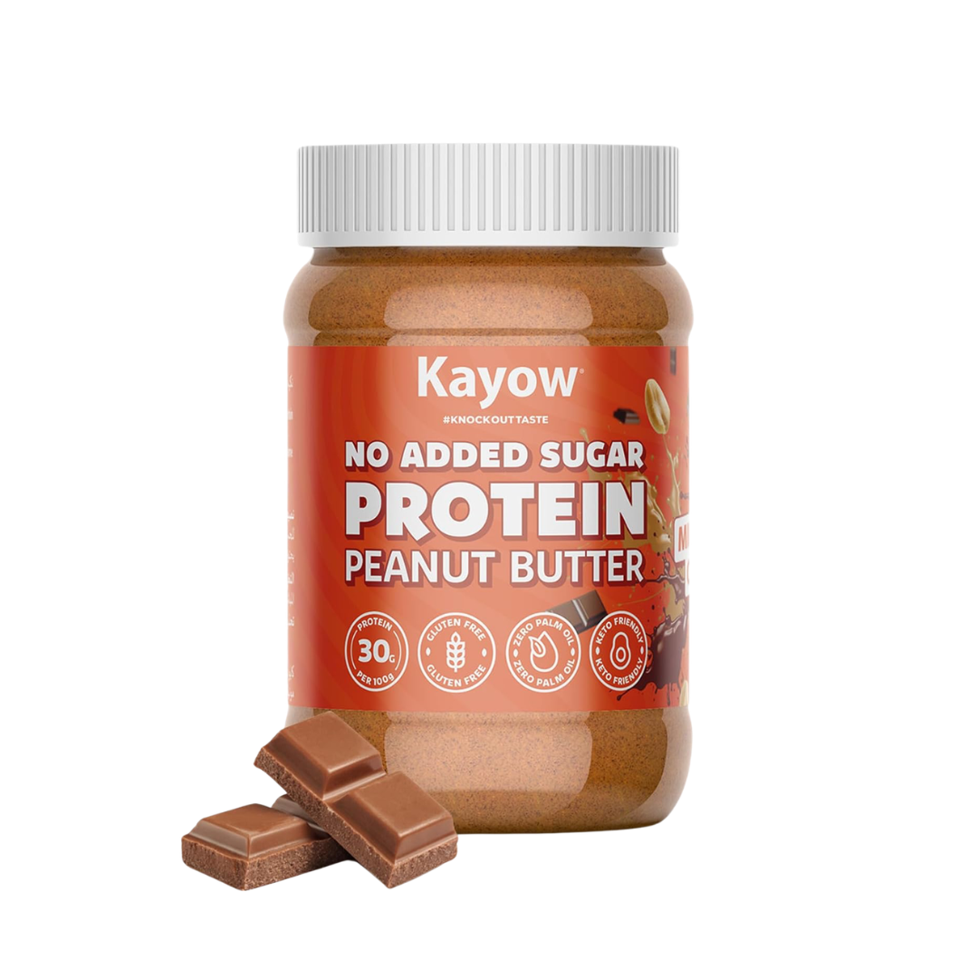 Kayow Nutrition No Added Sugar Protein Peanut Butter 350g Milk Chocolate