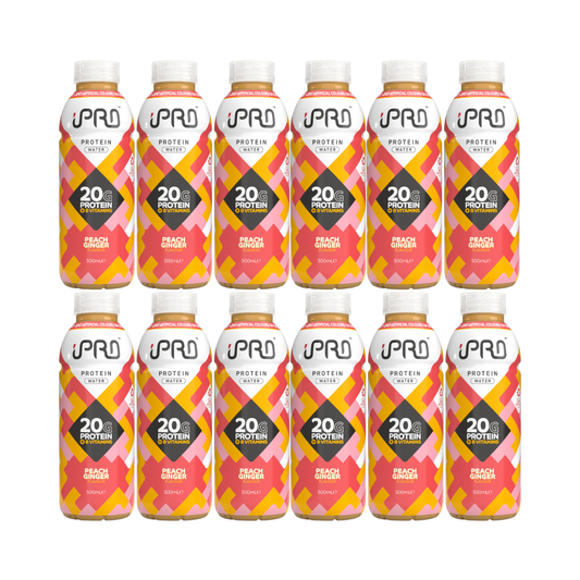 IPRO Hydrate Protein Water 12x500ml Peach Ginger