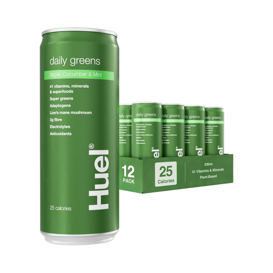 Huel Daily Greens RTD 12x330ml Apple, Cucumber Mint