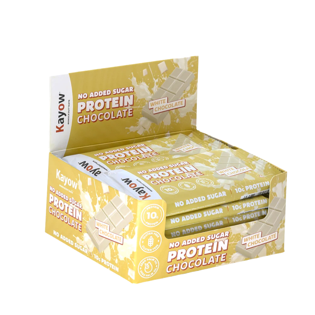 Kayow Nutrition No Added Sugar Protein Chocolate 12x40g White Chocolate
