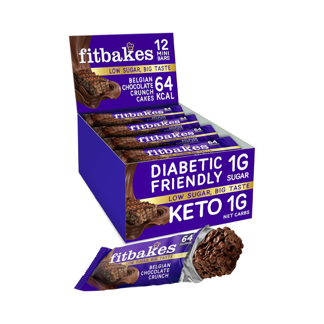 Fitbakes Crunch Bar 12x19g Belgian Chocolate