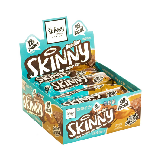 The Skinny Food Co Skinny Duo Bar 12x60g Salted Caramel