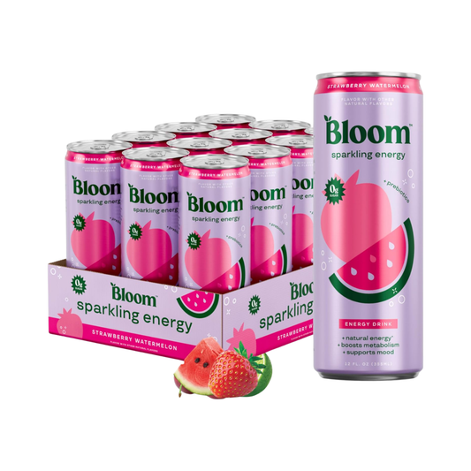 Bloom Sparkling Energy 12x250ml Strawberry Watermelon