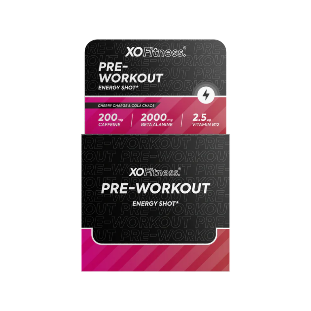 XO Fitness Pre-Workout Shots Mixed Case 20x60ml Cherry Cola