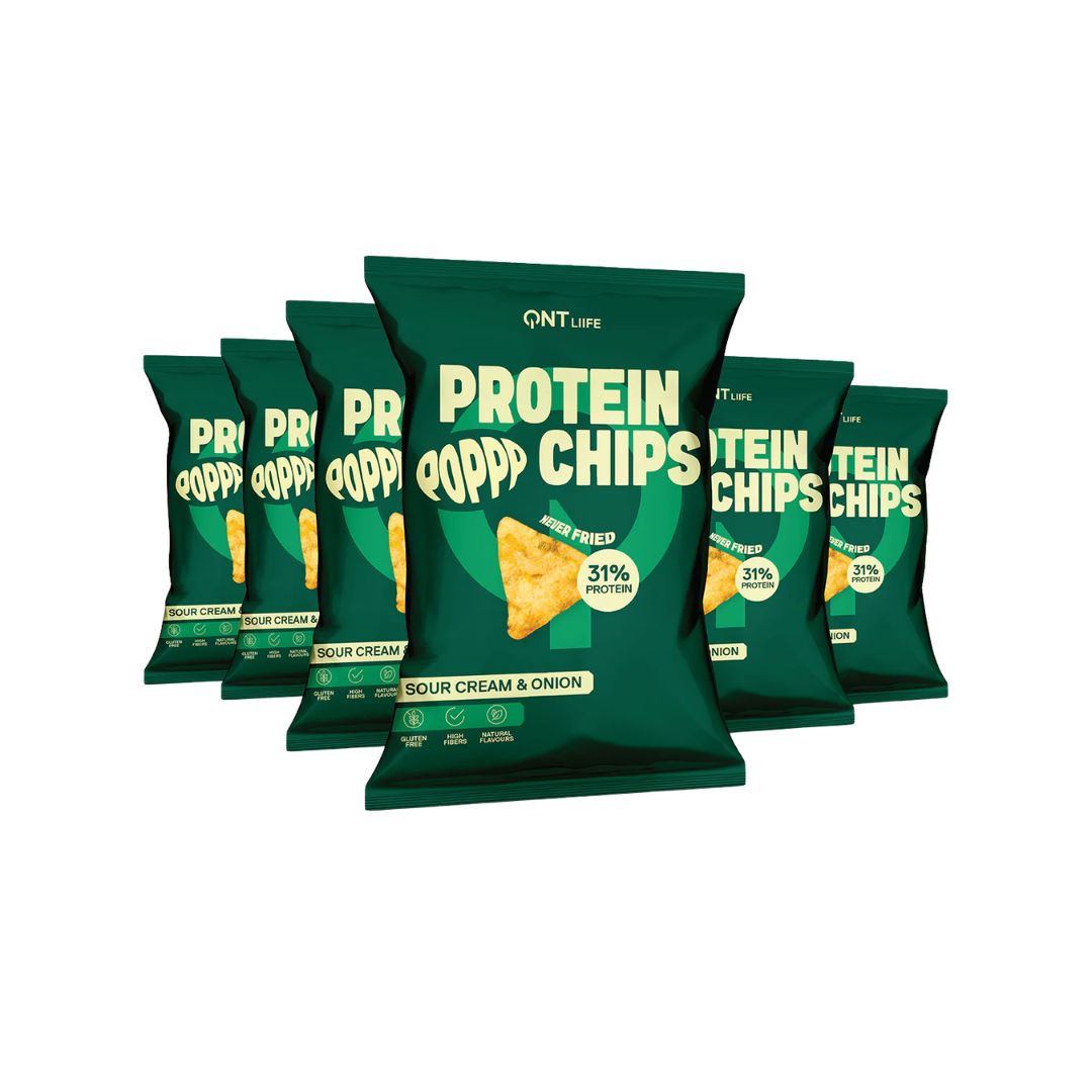 QNT Protein Chips 12x50g Sour Cream Onion