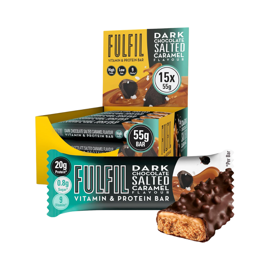 Fulfil Nutrition Vitamin Protein Bar 15x55g Dark Salted Caramel