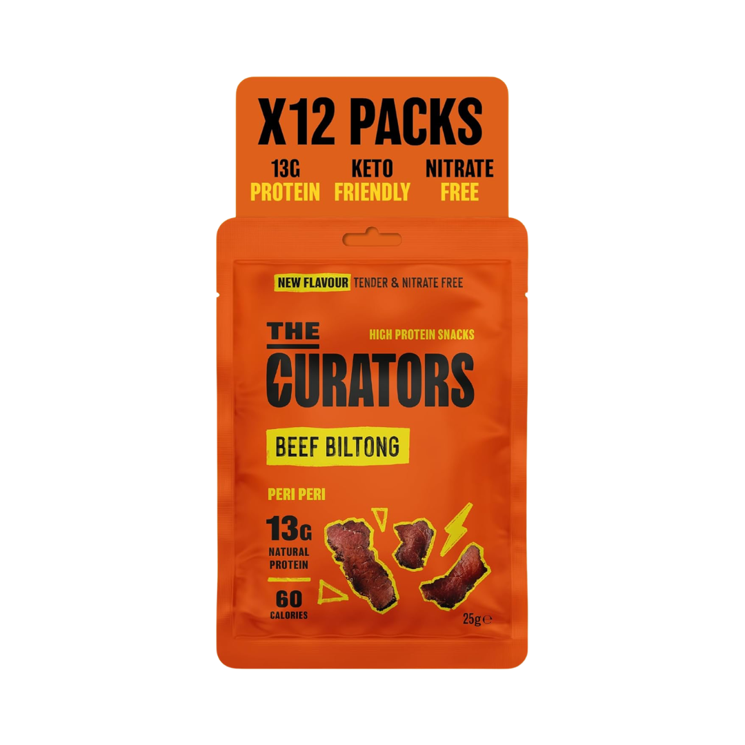 The Curators Beef Biltong 12x25g Peri Peri