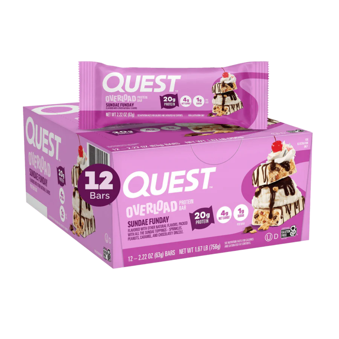 Quest Nutrition Overload Protein Bar 12x60g Strawberry Shortcake