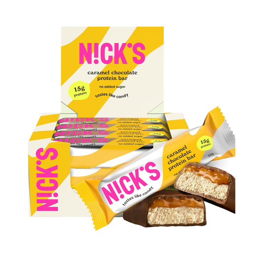 NICK'S Protein Bar 12x50g Caramel Chocolate