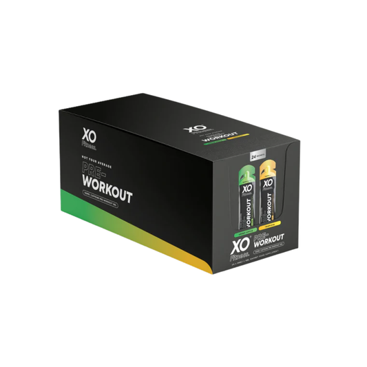 XO Fitness Pre-Workout Gel Mix Case 24x70g Tropical Green Apple