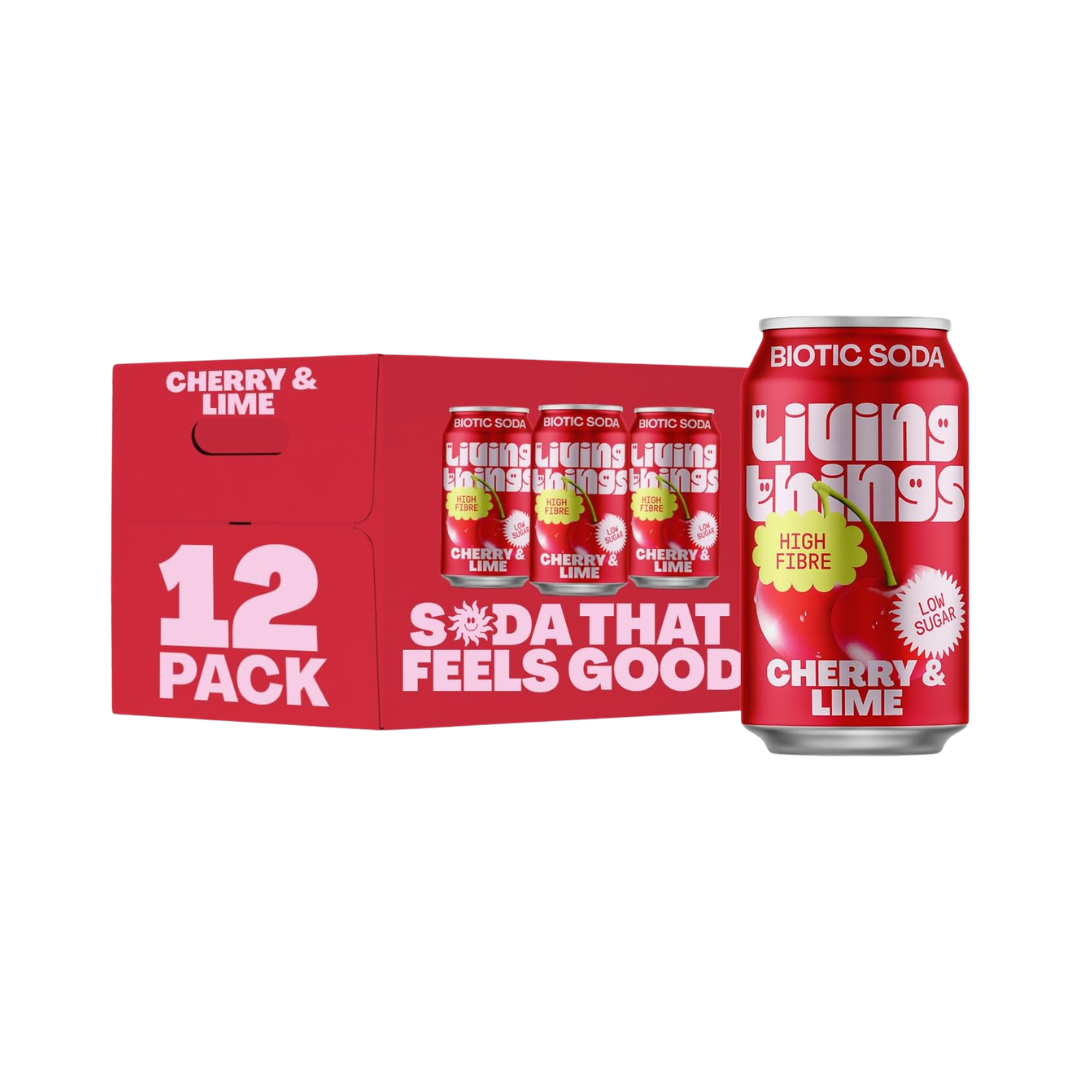 Living Things Prebiotic Soda 12x330ml Cherry Lime